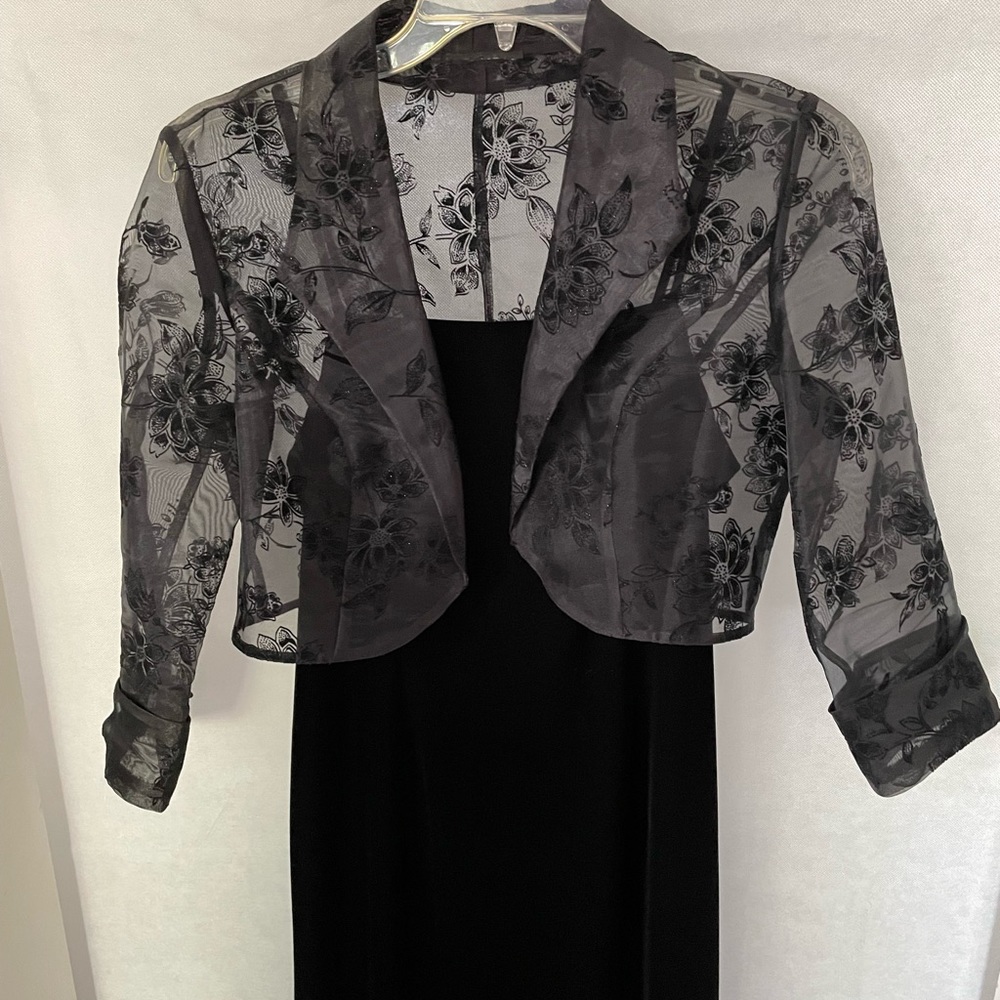 Black velvet full length evening where